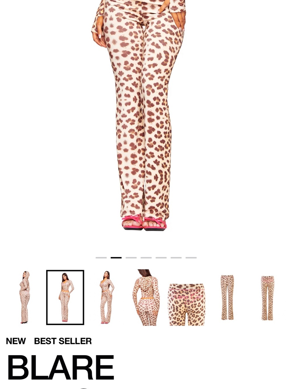 I.AM.GIA Cream and Brown Leopard Hooded with Pink Trim - Picture 4 of 5
